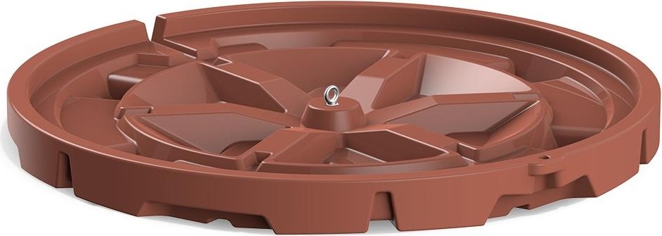 Крышка для колодца POLIMER GROUP "Роса-2" коричневый - изображение 3