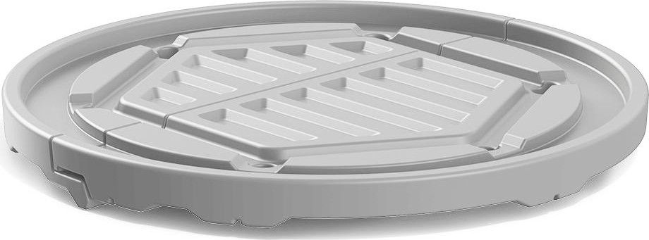 Крышка для колодца POLIMER GROUP "Роса" серый - изображение 2