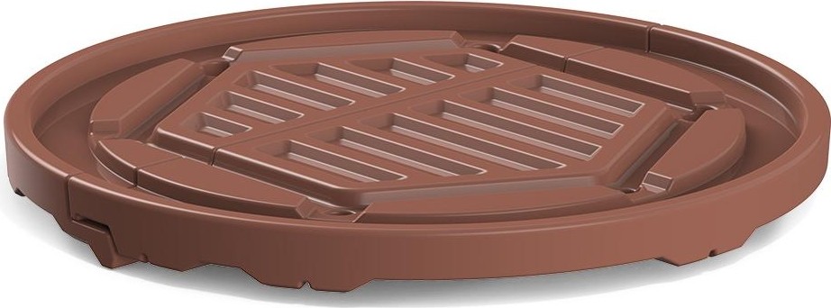 Крышка для колодца POLIMER GROUP "Роса" коричневый - изображение 2