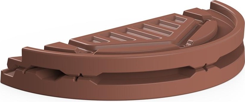 Крышка для колодца POLIMER GROUP "Роса" коричневый - изображение 5