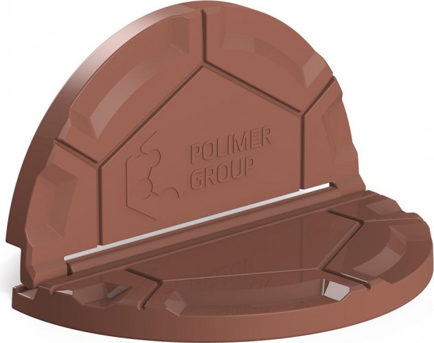 Крышка для колодца POLIMER GROUP "Роса" коричневый - изображение 3