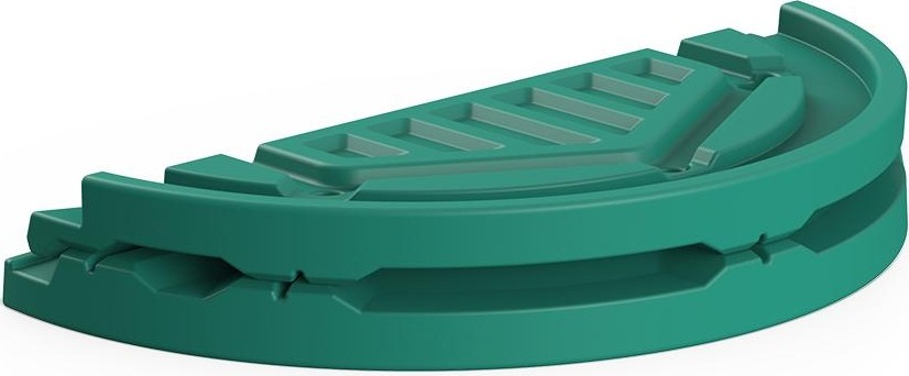 Крышка для колодца POLIMER GROUP "Роса" зеленый - изображение 5