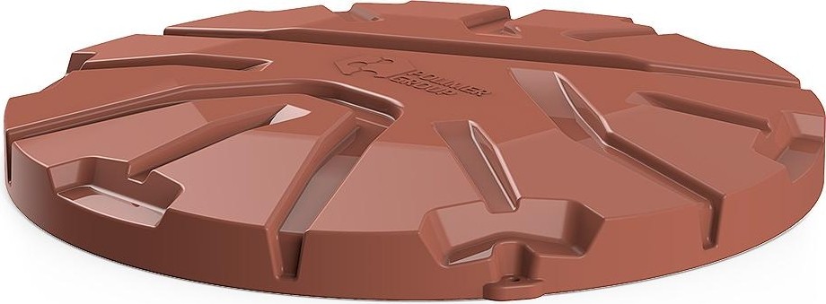 Крышка для колодца POLIMER GROUP "Роса-2" коричневый