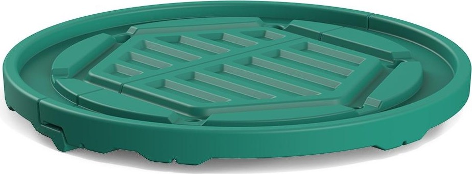 Крышка для колодца POLIMER GROUP "Роса" зеленый - изображение 2