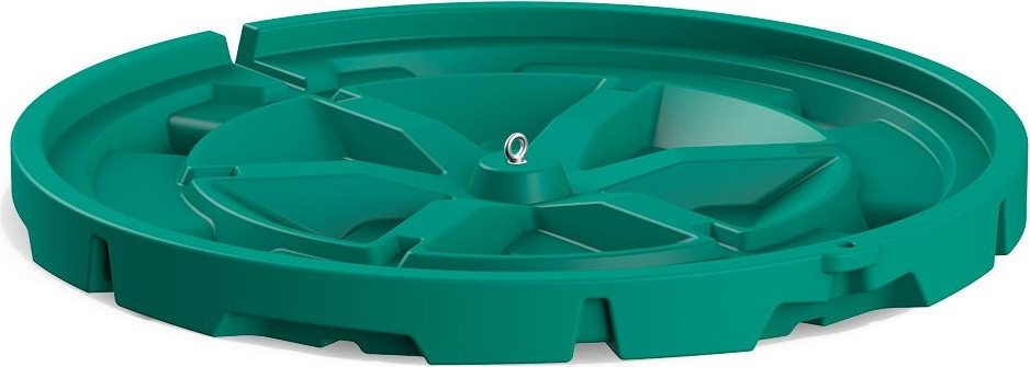 Крышка для колодца POLIMER GROUP "Роса-2" зеленый - изображение 2