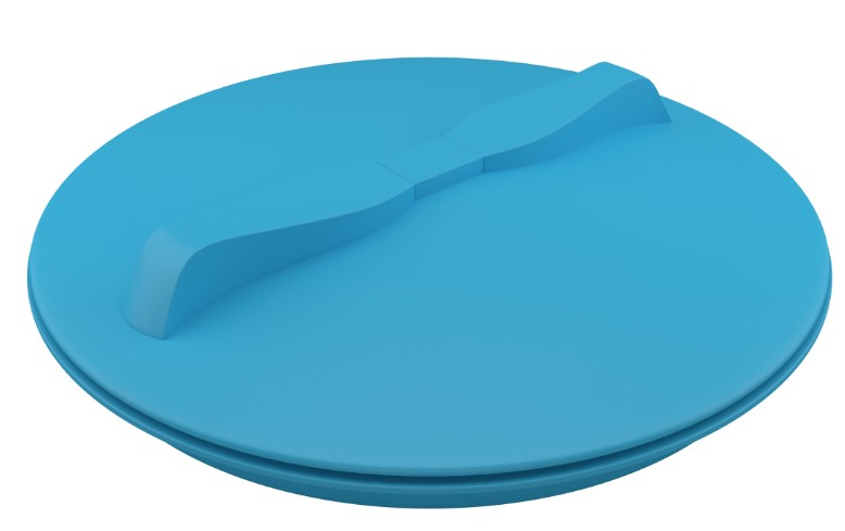 Крышка POLIMER GROUP 350 мм с дыхательным клапаном синий