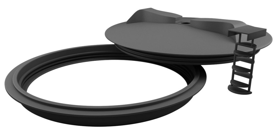 Крышка POLIMER GROUP 350 мм с дыхательным клапаном черный - изображение 2