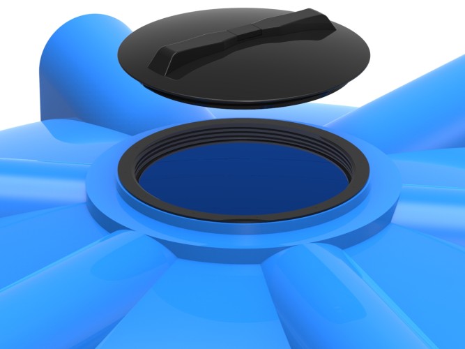 Крышка POLIMER GROUP 350 мм с дыхательным клапаном синий - изображение 3