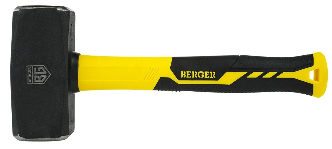 Кувалда BERGER BG1516 кованая 1000 г. 267 мм, фиберглассовая рукоятка