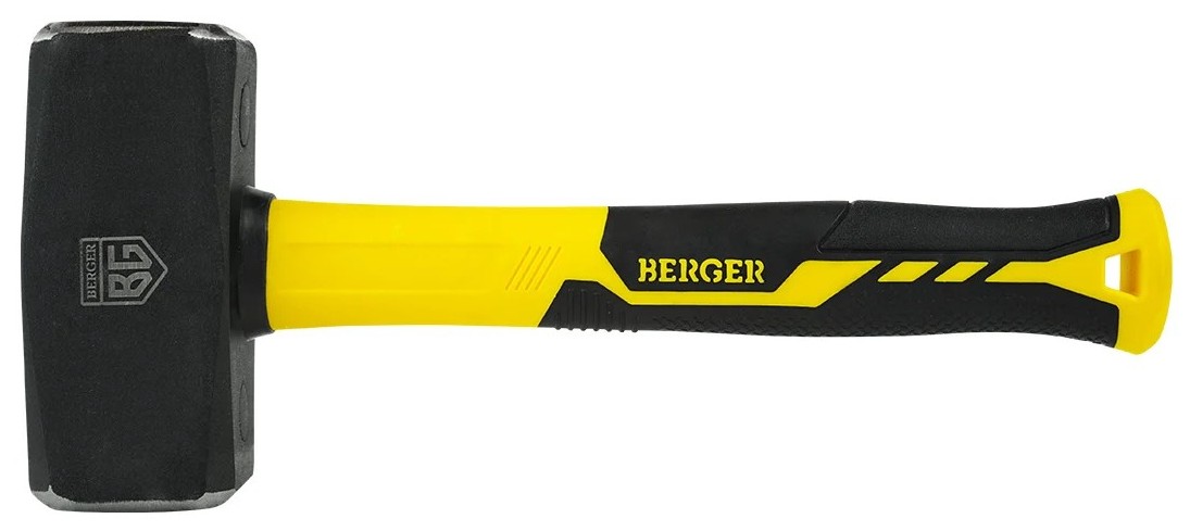 Кувалда BERGER BG1518 кованая 2000 г. 278 мм, фиберглассовая рукоятка