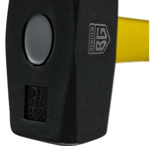 Кувалда BERGER BG1520 кованая 4000 г. 880 мм, фиберглассовая рукоятка - изображение 2