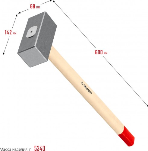 Кувалда ЗУБР кованая 5 кг 600 мм 20112-5 - изображение 4
