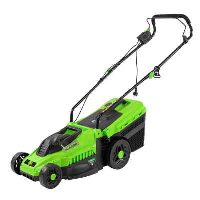 Газонокосилка электрическая L1200, 1200 Вт, ширина 32 см, 3 уровня, пластиковый травосборник 30 л. С - изображение 16