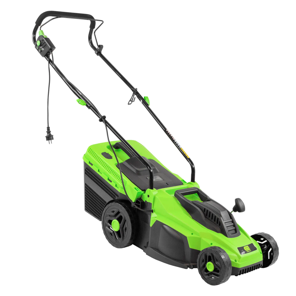 Газонокосилка электрическая L1500, 1500 Вт, ширина 33 см, 5 уровней, пластиковый травосборник 35 л С - изображение 35
