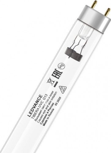 Лампа бактерицидная Osram UVC T8 15W G13 с уф-с излучением tibera 4058075499201 1342087