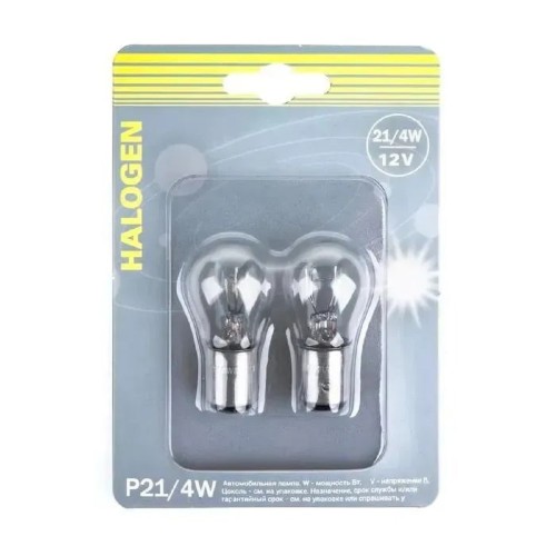 Лампа галогеновая GANZ GIP06097 P21/4W 12V 21/4W BAZ15d 2 шт.