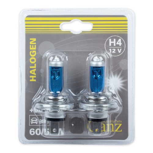 Лампа галогеновая GANZ GIP06053 12V H4 60/55W +50% P43t 5000k 2 шт.
