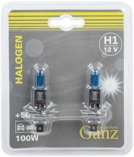 Лампа галогеновая GANZ GIP06048 12V H1 100W +50% P14,5s 5000k 2 шт.