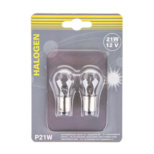 Лампа галогеновая GANZ GIP06070 12V P21W 21W BA15s 2 шт.