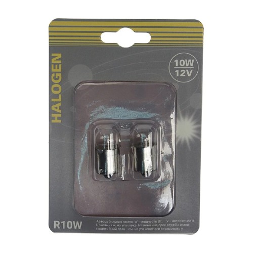 Лампа галогеновая GANZ GIP06076 12V R10W 10W BA15s 2 шт.