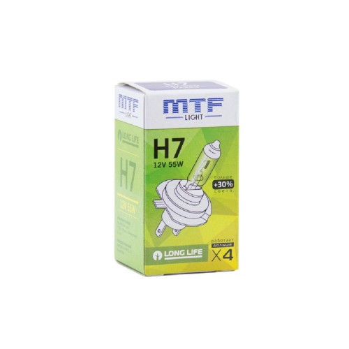 Лампа галогеновая MTF LIGHT H7 12V 55W LONG LIFE x4 HS1207 - изображение 4