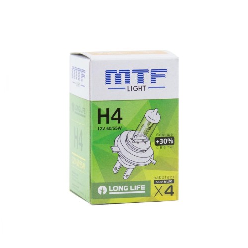 Лампа галогеновая MTF LIGHT H4 12V 60/55W LONG LIFE x4 HS1204 - изображение 4