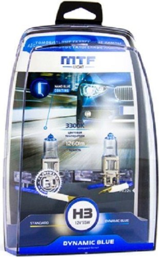Лампа галогеновая MTF LIGHT серия DYNAMIC BLUE H3, 12V, 55W HDB1203 - изображение 2