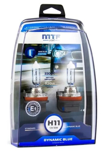Лампа галогеновая MTF LIGHT серия DYNAMIC BLUE H11, 12V, 55W HDB1211 - изображение 2