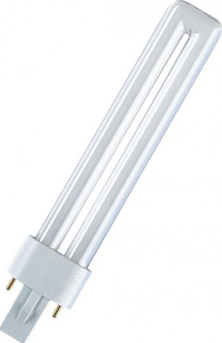 Лампа люминесцентная Osram CFL DULUX компактная неинтегрированная s 9w/827 g23 10x1 en  4008321664297