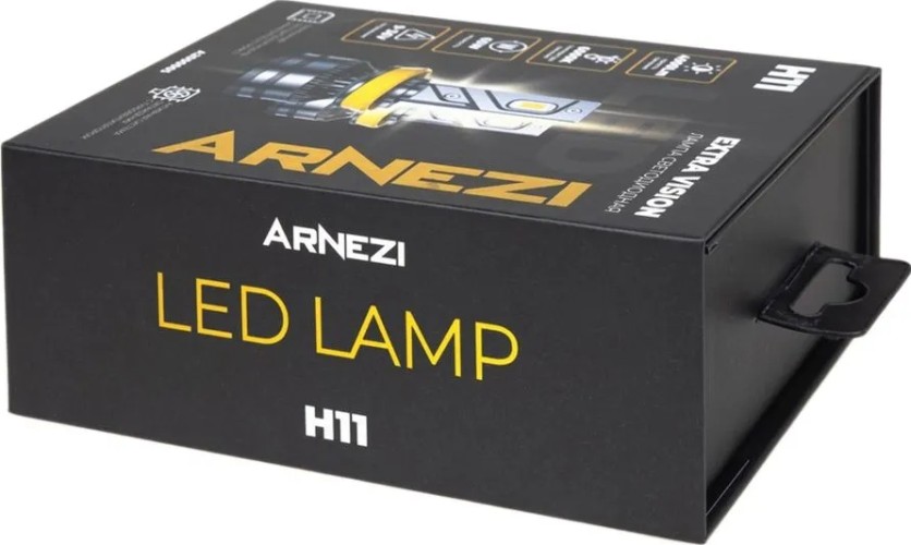Лампа светодиодная ARNEZI 12/24V H11 65W 4900lm PGJ19-2 6000K Extra Vision LED 2 шт. DUOBOX IP68 A2000005 - изображение 4