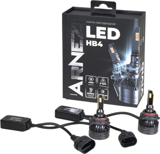 Лампа светодиодная ARNEZI 12/24V HB4 45W 3500lm 6000K Vivid LED 2 шт. DUOBOX IP68 A2000056