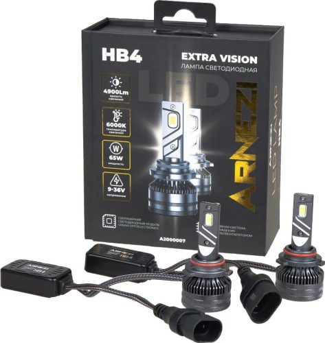 Лампа светодиодная ARNEZI 12/24V HB4 65W 4900lm P22d 6000K Extra Vision LED 2 шт. DUOBOX IP68 A2000007