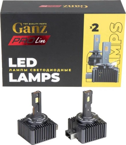 Лампа светодиодная GANZ 12/24V D1S/D1R 36W 3000lm 6000K 2 шт. DUOBOX IP68 GIP06366
