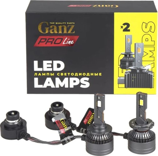 Лампа светодиодная GANZ 12/24V D4S/D4R 36W 3000lm 6000K 2 шт. DUOBOX IP68 GIP06369