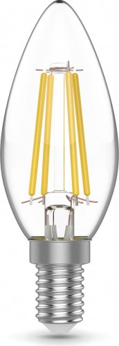 Лампа светодиодная GAUSS Basic Filament Свеча 5,5W 510lm 2700К Е14 LED (3 лампы в упаковке) 1031116T - изображение 2