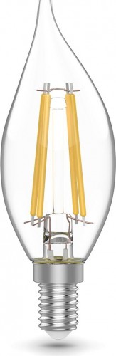 Лампа светодиодная GAUSS Basic Filament Свеча на ветру 5,5W 530lm 4100К Е14 LED (3 лампы в упаковке) 1041126T - изображение 2