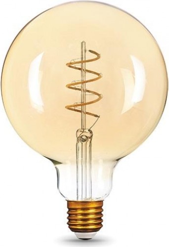 Лампа светодиодная GAUSS G125 filament 6w 360lm 2400к е27 golden flexible led 158802008