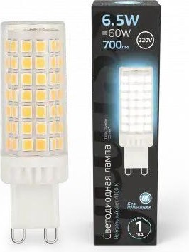 Лампа светодиодная GAUSS G9 g9 ac185-265v 6,5w 770lm 4100k керамика led 107309206 - изображение 3