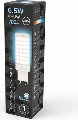 Лампа светодиодная GAUSS G9 g9 ac185-265v 6,5w 770lm 4100k керамика led 107309206 - изображение 4