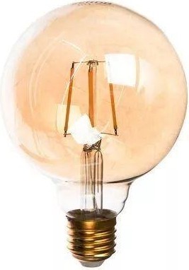 Лампа светодиодная GAUSS G95 filament 6w 620lm 2400к е27 golden диммируемая led 105802006-D