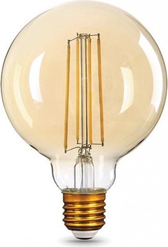 Лампа светодиодная GAUSS G95 filament g95 8w 740lm 2400к е27 golden led 105802008