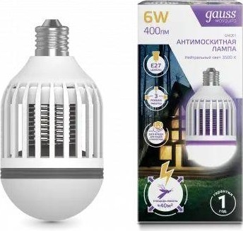 Лампа светодиодная GAUSS GMQ01 mosquito, 6вт, e27, антимоскитная - изображение 5