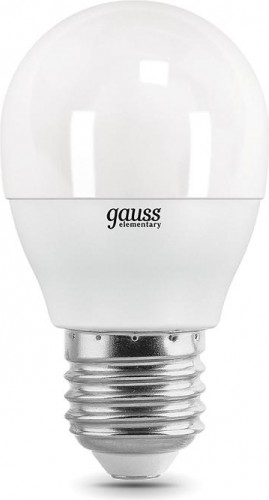 Лампа светодиодная GAUSS Шар elementary шар 10w 730lm 4100k е27 led 53220