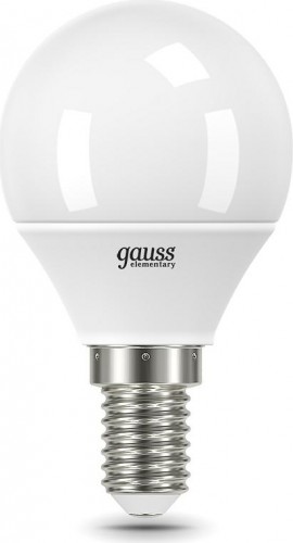 Лампа светодиодная GAUSS Шар elementary шар 8w 540lm 4100k е14 led 53128