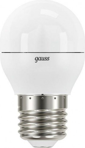 Лампа светодиодная GAUSS Шар шар 7w 550lm 6500k е27 шаг. диммирование led 105102307-S