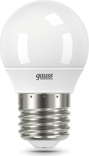 Лампа светодиодная GAUSS Шар elementary шар 10w 750lm 6500k е27 led 53230