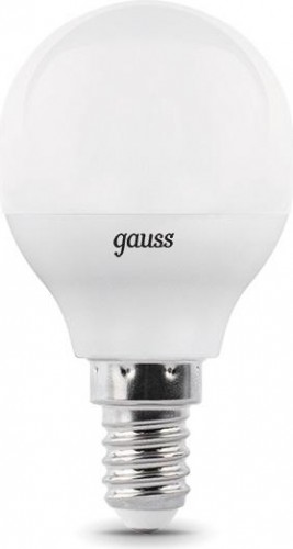 Лампа светодиодная GAUSS Шар led шар-dim e14 7w 560lm 3000к диммируемая 105101107-D