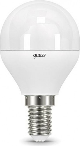 Лампа светодиодная GAUSS Шар 6.5w 520lm 3000k e14 led 105101107