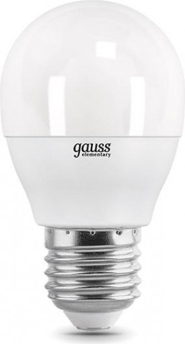 Лампа светодиодная GAUSS Шар elementary шар 10w 710lm 3000k е27 led 53210