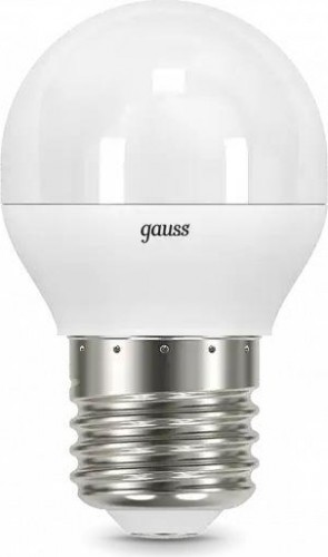 Лампа светодиодная GAUSS Шар шар 7w 590lm 4100к е27 диммируемая led 105102207-D